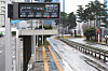 An empty bus stop near Seoul Station in downtown Seoul on Thursday morning. Intracity bus drivers went on strike the same day after failing to reach an agreement with management on wage hikes. [YONHAP]