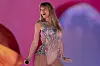 Taylor Swift during the ″Eras″ world tour on May 5, 2023, at Nissan Stadium in Nashville, Tennessee [AP/YONHAP]
