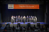Whim’n Rhythm, Yale University’s a cappella group, engages with students through youth mentoring activities at the Hanwha Building in Jung District, central Seoul, on May 31. [HANWHA LIFE]