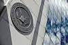 The seal of the U.S. Securities and Exchange Commission (SEC) is seen at its headquarters in Washington, D.C., on May 12, 2021. [REUTERS/YONHAP]