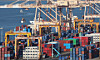 Containers ready for export are piled up at a port in Pyeongtaek, Gyeonggi, on Jan. 14. [YONHAP]