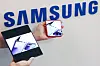 A Samsung Electronics official introduces the new foldable smartphones Galaxy Z Fold 7 and Flip 7 at a product media briefing at the company's press room in Jung District, central Seoul on July 10. [YONHAP]