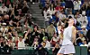 Iga Swiatek of Poland celebrates after beating Ekaterina Alexandrova of Russia to win the women's singles title at the Korea Open at Olympic Park Tennis Center in Seoul on Sept. 21. [YONHAP]