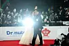 Actor Tang Wei, left, and her husband, director Kim Tae-yong, greet the press and fans on the red carpet ahead of the 45th Blue Dragon Film Awards ceremony held in western Seoul on Nov. 29, 2024. [NEWS1]