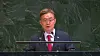South Korean Ambassador to the UN Hwang Joon-kook speaks during a high-level UN General Assembly meeting at UN headquarters in New York on May 20, 2025 in this photo captured from U.N. Web TV. [YONHAP]