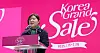 Second Vice Minister of Culture Jang Mi-ran speaks during the opening ceremony of the Korea Grand Sale in Jung District, central Seoul, on Wednesday. [CULTURE MINISTRY]