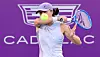 Iga Swiatek of Poland hits a shot to Ekaterina Alexandrova of Russia during the women's singles final at the Korea Open at Olympic Park Tennis Center in Seoul on Sept. 21. [YONHAP]