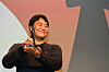 Director Jason Yu poses with the Grand Prix award during the closing ceremony of the 31st Gérardmer International Fantastic Film Festival held in Gérardmer, France, on Sunday. [AFP/YONHAP]