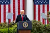 U.S. President Donald Trump delivers remarks on ″reciprocal tariffs″ at the Rose Garden of the White House in Washington, D.C., the United States, on April 2. [XINHUA/YONHAP]
