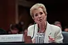 Education Secretary Linda McMahon testifies before the Senate Appropriations Committee's Labor, Health and Human Services and Education Subcommittee about the proposed 15-percent cut to the Education Department's budget in the Dirksen Senate Office Building on Capitol Hill in Washington on June 3. [AFP/YONHAP]