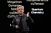 Nvidia CEO Jensen Huang delivers a speech during the Computex 2025 exhibition in Taipei, Taiwan, on May 19. [AP]
