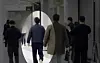 Former President Yoon Suk Yeol takes a 30-minute walk on April 13 in the basement shopping arcade of Acrovista apartment complex in Seocho District, southern Seoul. [SCREEN CAPTURE]