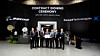 Executives from Huneed Technologies and Boeing Korea pose for photos after signing a deal at the Seoul International Aerospace & Defense Exhibition (ADEX) at Kintex, Goyang, Gyeonggi, on Oct. 21. [HUNEED TECHNOLOGIES]