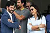 Emirati Mohammed Bin Sulayem, President of FIA, speaks with Director of National Intelligence Tulsi Gabbard after qualifying for the Formula One Miami Grand Prix at the Miami International Autodrome in Miami Gardens, Florida, on May 3. [AP/YONHAP]