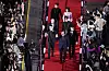 The cast and director of the 29th Busan International Film Festival's opening film ″Uprising″ walk down the red carpet ahead of the festival's opening ceremony held at the Busan Cinema Center in Haeundae District on Wednesday. [YONHAP]