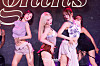 Girl group UAU performs lead track “2 Months” during a showcase for the release of its first EP, “Playlist #You Are You,” at the Ilchi Art Hall in southern Seoul on May 28. [DANIELA GONZALEZ PEREZ]
