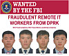 Four North Korean nationals, Kim Kwang-jin, Kang Tae-bok, Jong Pong-ju, and Chang Nam-il, who have been charged in a five-count wire fraud and money laundering indictment, are seen on an FBI wanted poster released June 30. [REUTERS/YONHAP]