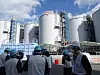 Tokyo Electric Power Company (Tepco) officials show the Fukushima Daiichi Nuclear Power Plant to foreign correspondents during a press tour on Feb. 6, 2023. [YONHAP]