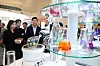 Seoul Mayor Oh Se-hoon, right, and beauty YouTuber and makeup artist Leo J, third from right, visit Kolmar Korea's booth during Seoul Beauty Week 2024 at Dongdaemun Design Plaza (DDP) in Jung District, central Seoul, on Tuesday. [NEWS1]