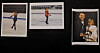 Photographs of athletes Jinna Han, left, and Spencer Lane, center, and coaches Vadim Naumov and Evgenia Shishkova, all of whom died in the crash of American Eagle flight 5342 in Washington, are displayed at the Skating Club of Boston in Norwood, Massachusetts on Jan. 30.  [REUTERS/YONHAP]