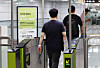A person passes through a tagless gate at a subway station on Seoul's Ui-Sinseol light rail line in an undated photo provided by the city government on Monday. [SEOUL METROPOLITAN GOVERNMENT]