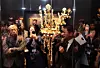 Visitors view a Silla-era (57 B.C.-A.D. 935) gold crown from the Hwangnam Daechong tomb during a media preview for the special exhibition “Silla Gold Crowns: Power and Prestige” at the Gyeongju National Museum in North Gyeongsang on Oct. 27, 2025. [NEWS1]