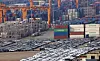 Trade containers are stacked and cars lined up at Pyeongtaek Port in Gyeonggi on Nov. 6. [NEWS1]