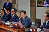 President Lee Jae Myung, center, speaks during a Cabinet meeting at the presidential office in Yongsan District, central Seoul, on June 24. [PRESIDENTIAL OFFICE]
