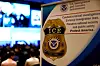 People wait as videos are displayed as U.S. Immigration and Customs Enforcement holds a major hiring event on Aug. 26 in Arlington, Texas. [AFP/YONHAP]