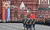 Russian soldiers are seen during the Victory Day military parade at the Red Square in Moscow, Russia on May 9, 2024. [YONHAP]