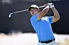 Tom Kim plays his shot from the eighth tee during the first round of the Shriners Children's Open 2024 at TPC Summerlin on Oct. 17 in Las Vegas, Nevada. [AFP/YONHAP]