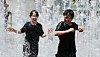 Children cool off at the fountain at Gwanghwamun Square in Jongno District, central Seoul, on June 6, amid early summer weather. [NEWS1]