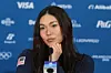 United States' Chloe Kim looks on during a press conference at the 2026 Winter Olympics, in Livigno, Italy, on Feb. 9. [AP/YONHAP]