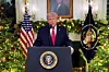 U.S. President Donald Trump delivers an address to the nation from the Diplomatic Reception Room of the White House in Washington on Dec. 17. [REUTERS/YONHAP]