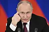 Russian President Vladimir Putin speaks to journalists in the Grand Palace at the Kremlin in Moscow, Russia, on May 11, 2025, after celebrations of the 80th anniversary of the Soviet Union's victory over Nazi Germany during World War II. [AP/YONHAP]
