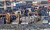 Containers pile up at Pyeongtaek Port in Pyeongtaek, Gyeonggi on Nov. 2. [YONHAP]