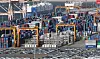 Containers pile up at Pyeongtaek Port in Pyeongtaek, Gyeonggi on Nov. 2. [YONHAP]