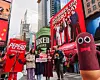 Visitors to the ″Welcome to K-Sweets Holiday″ event held at Times Square in New York are seen on Nov. 11, 2025. [LOTTE WELLFOOD]