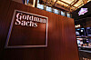 The Goldman Sachs logo is seen at the New York Stock Exchange in New York during morning trading on August 25, 2023. [AFP/YOHAP]