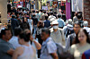 Citizens crowd a shopping district in Myeong-dong, Jung District, central Seoul on May 27. [NEWS1]