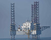 One of the large steel structures installed by China in the Korea-China Provisional Measures Zone (PMZ) in the Yellow Sea. Installed in 2022, China claims it is a deep-sea aquaculture management support facility. [OFFICE OF REP. EOM TAE-YOUNG]