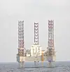 One of the large steel structures installed by China in the Korea-China Provisional Measures Zone (PMZ) in the Yellow Sea. Installed in 2022, China claims it is a deep-sea aquaculture management support facility. [OFFICE OF REP. EOM TAE-YOUNG]
