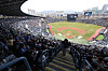 Fans watch a KBO game between the Doosan Bears and Samsung Lions at Jamsil Baseball Stadium in southern Seoul on March 30. [YONHAP]