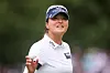 Korea's Ko Jin-young reacts after making a birdie during the third round of the KPMG Women's PGA Championship at Sahalee Country Club on June 22 in Sammamish, Washington. [AFP/YONHAP]