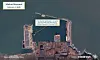 Satellite imagery from CSIS shows the Atlantic Amsterdam, a Chinese-claimed 'management platform,' after it was removed from the Provisional Measures Zone (PMZ) and relocated to a shipyard in Weihai, China, on Feb. 5. [CSIS/BEYOND PARALLEL/PLANET 2025]