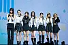 Rookie girl group izna poses for photos during a showcase held on Nov. 25 at the Yes24 Live Hall music venue in eastern Seoul. [DANIELA GONZALEZ PEREZ]