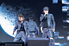 Boy band LNGSHOT performs ″Moonwalkin',″ the lead track of its debut EP ″Shot Callers,″ during its debut showcase held at Myunghwa Live Hall in western Seoul on Jan. 13. [DANIELA GONZALEZ PEREZ]