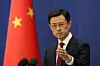 Chinese Foreign Ministry spokesperson Guo Jiakun takes a question from a journalist at a press conference in Beijing, China, on Jan. 7, 2025. [REUTERS/YONHAP]