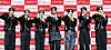 Rookie boy band NouerA poses for photos at the multipurpose performance venue Blue Square in central Seoul on Feb. 26. [NEWS1]