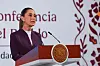 Mexican President Claudia Sheinbaum holds a press conference to announce her response to U.S. tariffs, at the National Palace in Mexico City on March 4. [REUTERS/YONHAP]